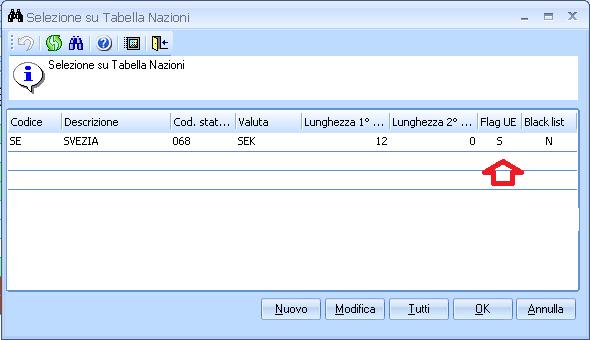 Intrastat. La scheda di Elenchi Intrastat è aperta in automatico se nell anagrafica del cliente il Cod.