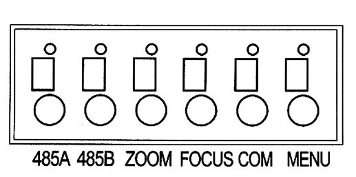 2) Morsetti di controllo - 485A - 485B - ZOOM - FOCUS - CON - MENU La telecamera può essere collegata ad un DVR tramite interfaccia RS485.