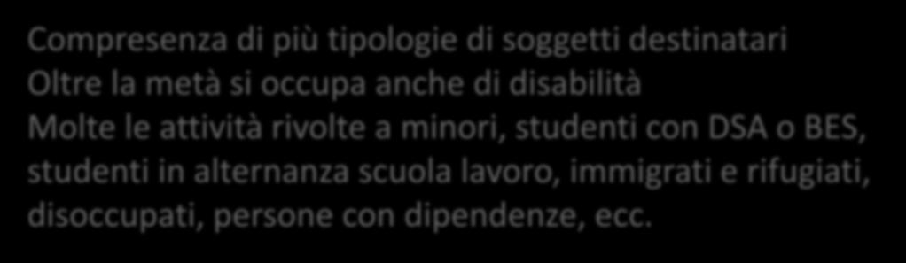 studenti con DSA o BES, studenti in alternanza scuola