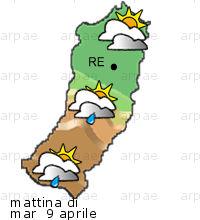bollettino meteo per la provincia di Reggio-Emilia weather forecast for the Reggio-Emilia province Temp MAX 14 C 8 C Pioggia Rain 2mm 2mm Vento Wind 29km/h 20km/h Temp.