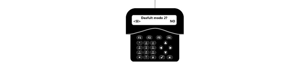 apposito: Cavo apposito Tastiera installatore Indirizzo 9 2. Mettere DIP3 su ON ed accendere la centrale (INT1 su ON): 3. Alla richiesta Default Modo 2?