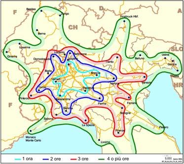 INFRASTRUTTURALI: STATO ATTUALE E CRITICITÀ Isocrone