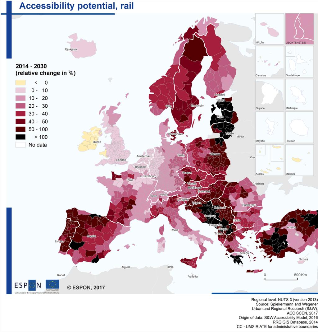 ancora c è molto da fare Stabilire una maggiore connessione NordSud superando le strozzature tra scala regionale ed europea rafforzare il rapporto tra accessibilità e sviluppo regionale, crescita,