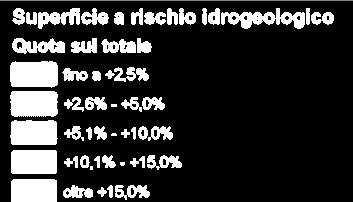 LE AREE AD ELEVATA CRITICITÀ IDROGEOLOGICA IN ITALIA ITALIA: AREE AD ELEVATA CRITICITÀ IDROGEOLOGICA 29.500 kmq 9,8% della superficie italiana 6.