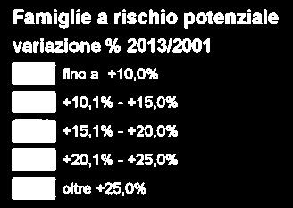 L ESPOSIZIONE AL RISCHIO DELLE FAMIGLIE ITALIA: AREE AD ELEVATA CRITICITÀ IDROGEOLOGICA 2,4 MILIONI DI FAMIGLIE 9,5% delle famiglie