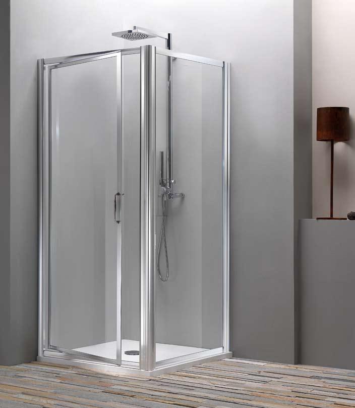 VANITY - PV + LA cabina angolare, porta pivot corner shower enclosure,