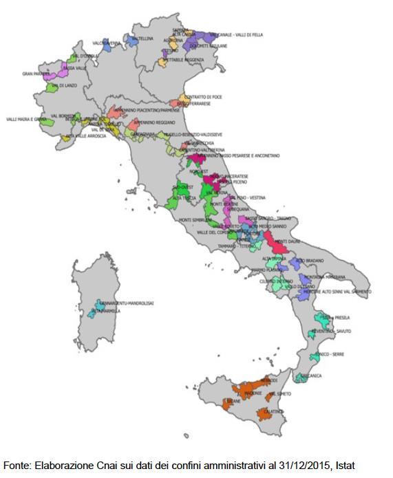 Strategia nazionale aree interne (SNAI) Le aree progetto selezionate Tutte le informazioni relative all