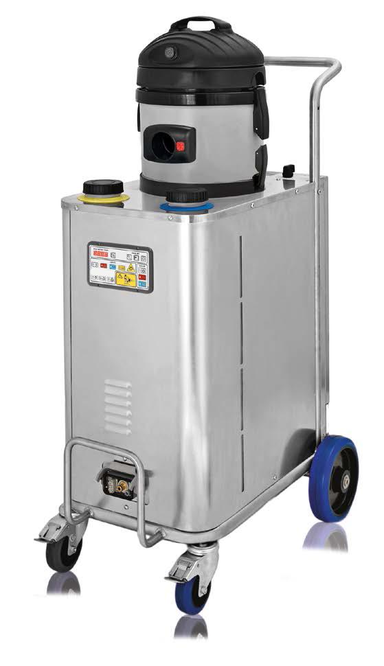 STEAM BOX VAC PRO 5 kw - 8,60 kw - 11 kw - 15,8 kw Generatore di vapore trifase per utilizzo nel settore industriale, con carrozzeria in acciaio inox (grado di protezione IPX5), autonomia di vapore