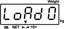 Secondo peso di calibrazione. Dopo un po suonerà un segnale acustico, e comparirà il messaggio LoAd 0.