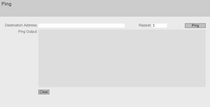 5.4 Il menu "System" 5.4.19 Ping Raggiungibilità di un indirizzo in una rete IPv4 Con la funzione ping è possibile controllare se un determinato indirizzo IPv4 nella rete è raggiungibile.