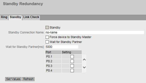 5.5 Il menu "Layer 2" Descrizione delle caselle visualizzate Standby Attivare o disattivare la funzione Standby.