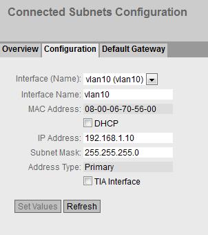 5.6 Il menu "Layer 3" 5.6.1.2 Configuration In questa pagina configurare l interfaccia IPv4.