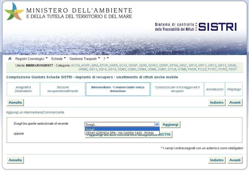 È possibile procedere alla scelta dell Intermediario secondo due modalità distinte (Figura 34): Figura 34.