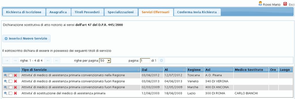 inseriti, la lista è ordinabile su base data selezionando l intestazione della tabella, come mostrato in figura 1. Figura 19. Ordinamento della tabella.