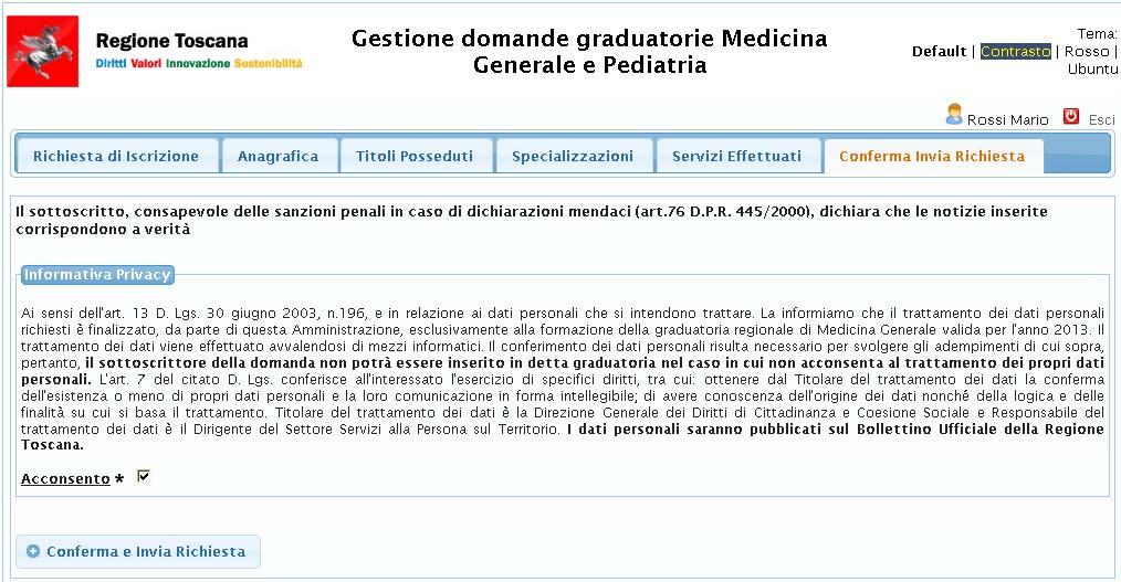 modificare i dati di un servizio già inserito selezionando nella tabella, in corrispondenza del servizio che desidera modificare, il pulsante ; 3.