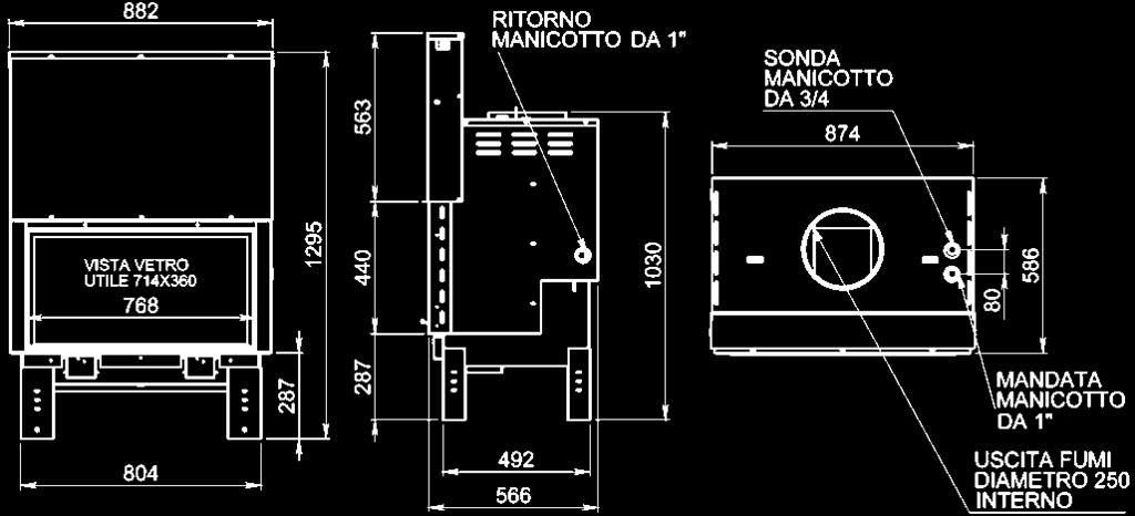 30 Dati tecnici CH1000D Potenza installata: 28,5 Kw = kcal/h 24.500 Potenza termica nominale: 22,5 Kw = Kcal/h 19.500 Potenza termica all acqua: 12 Kw = Kcal/h 10.