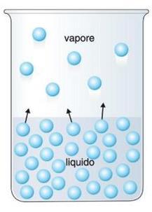Evaporazione ed ebollizione Non dobbiamo confondere evaporazione con ebollizione: L evaporazione è un processo lento e graduale che riguarda soltanto le molecole in superficie, ed avviene a qualsiasi
