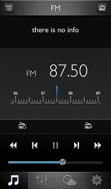 Memorizzazione automatica delle stazioni radio FM 1 Toccare, quindi toccare l'icona sulla parte in alto a destra dello schermo per selezionare la sorgente della radio FM.