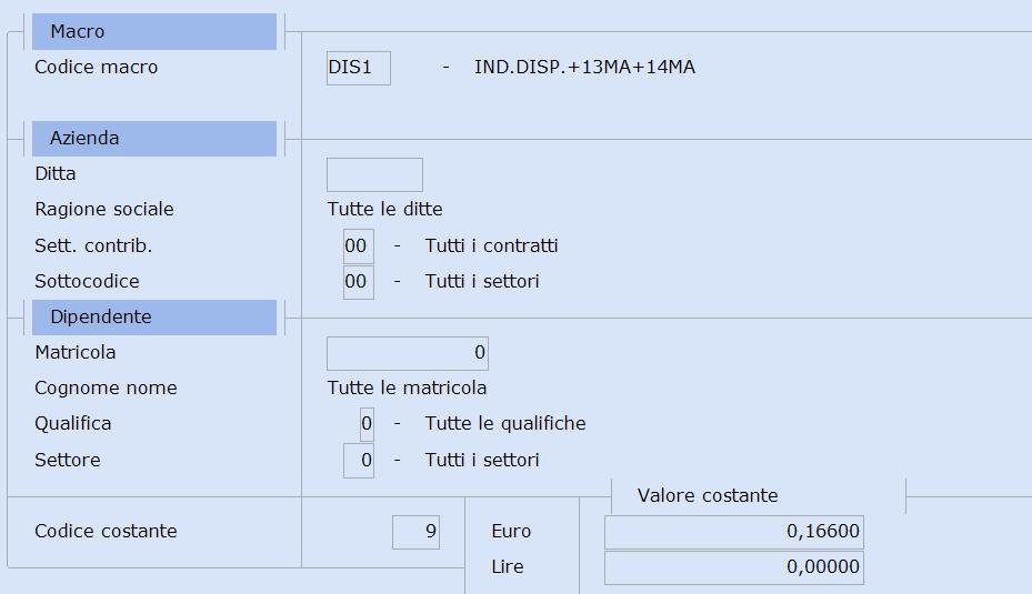 Confermare il caricamento e inserire le altre costanti. 10. Codici di corpo 31.