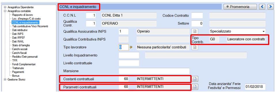 Al campo <Causale Principale INPS> inserire il codice Inps interessato: Con l'inserimento del codice 1G00 la procedura valorizza in automatico il <Tipo contribuzione> G0.