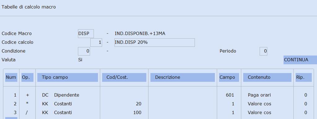 8. Calcoli Macro 31. Paghe e stipendi 14. Gestione tabelle 7. Tabelle Macro 4.