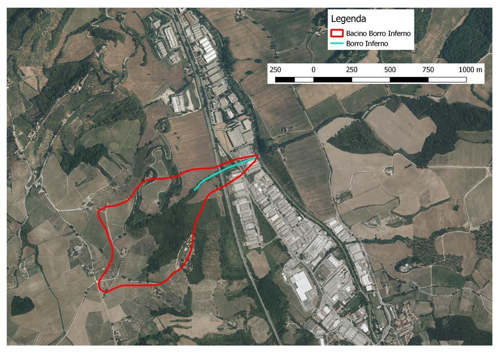 Figura 5 - inquadramento di dettaglio del Borro Inferno e del relativo