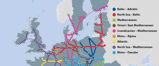 Traffico combinato: il sistema del futuro Obiettivo UE: trasporti > 300 km su rotaia o nave; 2030 = 30%, 2050 = 50% Sistema