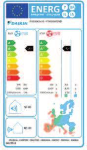 nuova classificazione energetica in vigore dal 1 gennaio 2013 Il passaggio al concetto di efficienza stagionale comporta la definizione di una etichetta energetica completamente nuova che riporta la