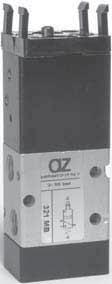 32 MB 3/2 /8 NC pulsante servopilotato con interfaccia per attuatore a pannello - ritorno a molla 3/2 /8 NC servo-piloted tappet with actuator adaptor for