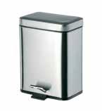 ACCESSORI BAGNO - BATH ACCESSORIES RB 505 Portarifiuti rettangolare, 5 litri. Rectangular toilet bin, 5 liters. RB 501 Portarifiuti, 3 litri.