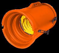 MVT Set Ventilatore mobile assiale, tubo aria e comodo tubo rigido per il trasporto con maniglia, realizzato con corpo in polipropilene robusto e resistente per una lunga