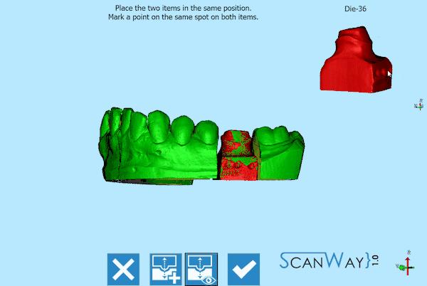 Accettare o annullare le modifiche per continuare con il progetto. Marker Implantari Durante l'acquisizione dei dati per un progetto su impianti, è problematico scansionare l'impianto in sé.