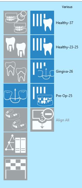 Denti Sani: scansione degli elementi sani, adiacenti e intermedi di un modello.