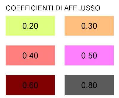 - in via Vigole, superficie complessiva di circa 4 Ha, occupato da edifici residenziali, strade ed aree verdi, con coefficiente di afflusso medio φ = 0.35.