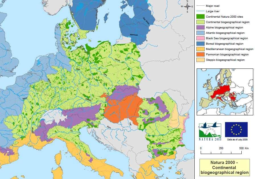 2 - Carta indicativa della Regione Biogeografica Alpina (Fonte: http://ec.europa.