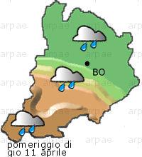 bollettino meteo per la provincia di Bologna weather forecast for the Bologna province Temp MAX 19 C 15 C Pioggia Rain 1mm 6mm Vento Wind 36km/h 32km/h Temp.