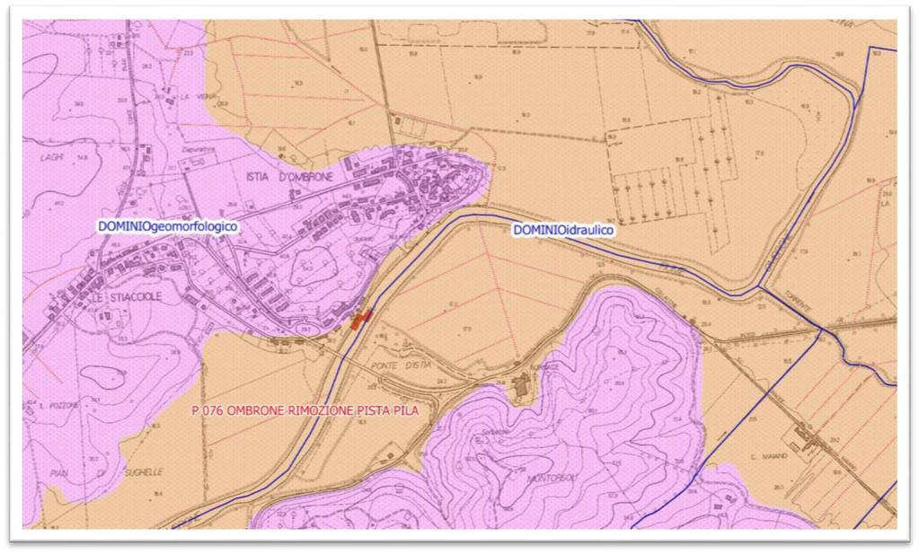 Estratto del Piano Assetto Idrogeologico della Regione Toscana: Estratto Planimetria con indicazione del PAI (Dominio Pericolosità Idraulica) 6) CARATTERI PAESAGGISTICI DEL CONTESTO PAESAGGISTICO E