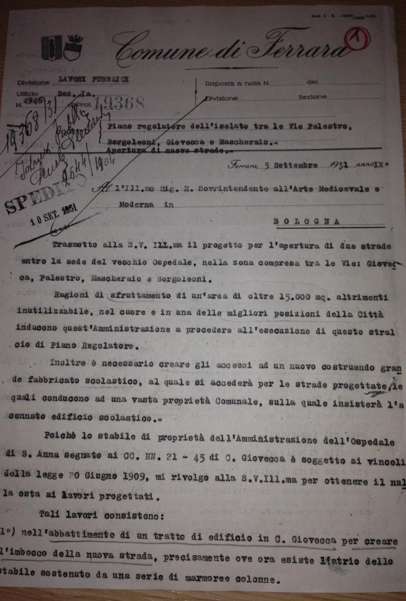 Documento 1 5 Settembre 1931 Questo è il primo documento che abbiamo letto e analizzato in classe, insieme alla dott.ssa Mezzetti.