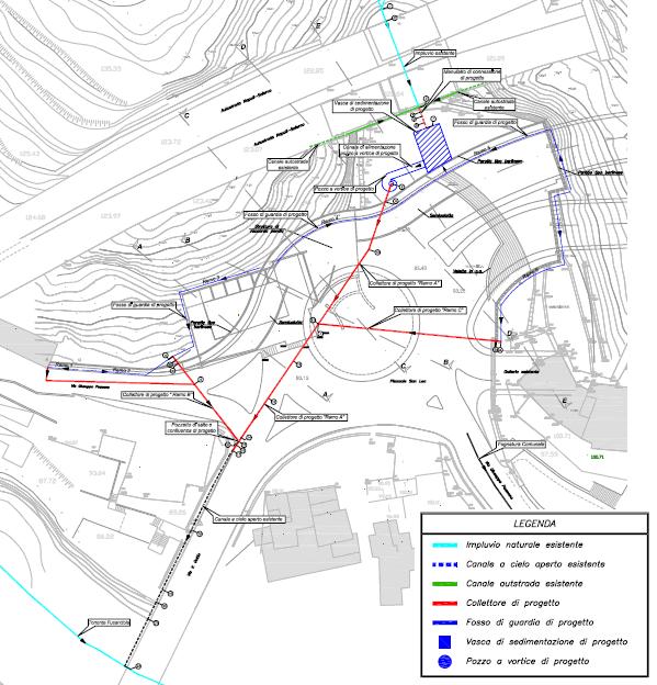 Figura 4 Schema funzionale dell attraversamento di progetto nel nodo San Leo 3.4.3 Nodo Poseidon Nella Figura 5 è riportato uno stralcio della carta del Rischio Idraulico del PAI (coincidente con la carta della Aree Inondabili) relativa al nodo Poseidon.