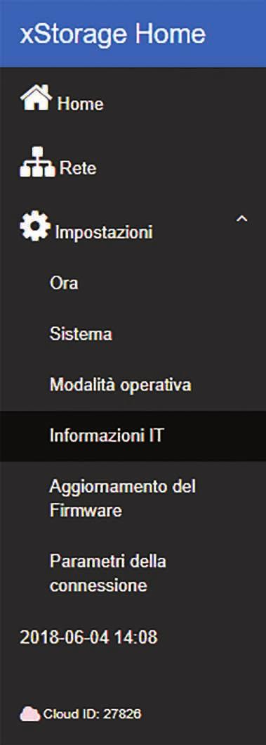 14.6 Passaggio 6 - Conferma aggiornamento Si può verificare il corretto aggiornamento del firmware controllando quale versione è attualmente in esecuzione sulla scheda ethernet del sistema xstorage