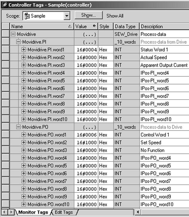 11786AXX 6. Infine il progetto viene memorizzato e trasferito nel PLC. Il PLC passa al modo RUN.