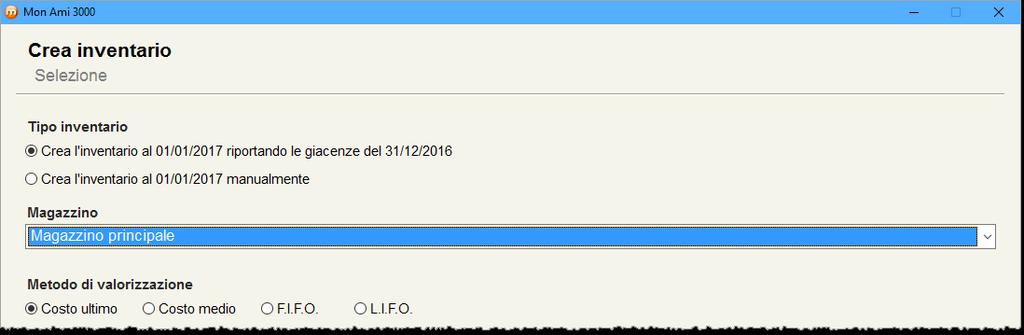 La procedura di stampa della valorizzazione è facoltativa e può essere eseguita anche in un momento successivo in quanto NON è fondamentale per l utilizzo del software nell anno 07.