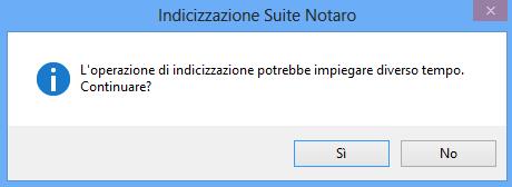 Clic su Si L operazione può durare diversi minuti ma nel frattempo è possibile