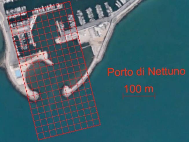 Porto di Nettuno La marina di Nettuno risulta avere uno schema portuale a moli convergenti ma non completamente simmetrici.