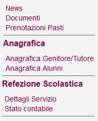 FIGURA 7 Sempre sulla sinistra trovate i servizi attivati per gli alunni facenti capo al genitore. Nell esempio e stato il servizio di Refezione Scolastica Fig.