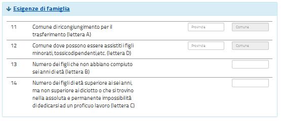 Per scegliere il comune si deve selezionare la provincia e poi il comune.