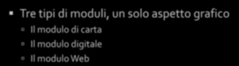 Modulistica della direzione Suddivisi per divisione Possibilità di ricerca full text Tre