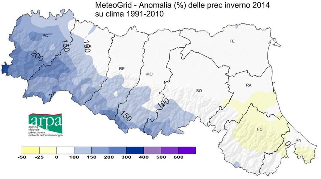 Nel piacentino piogge dell