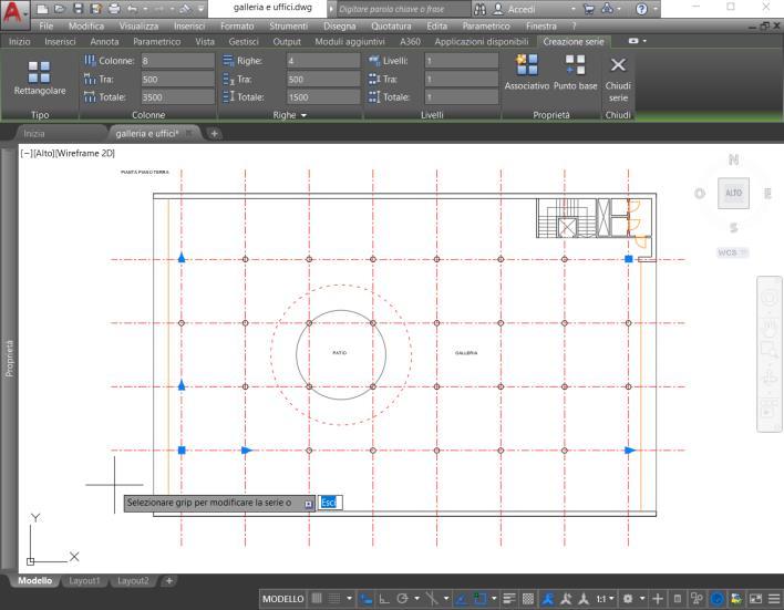 Lezione 4 Serie e tratteggi Coordinate relative e assolute: per un disegno di precisione Copia con punto di riferimento: copiare entità con precisione massima Serie lineare e polare: realizzare molte