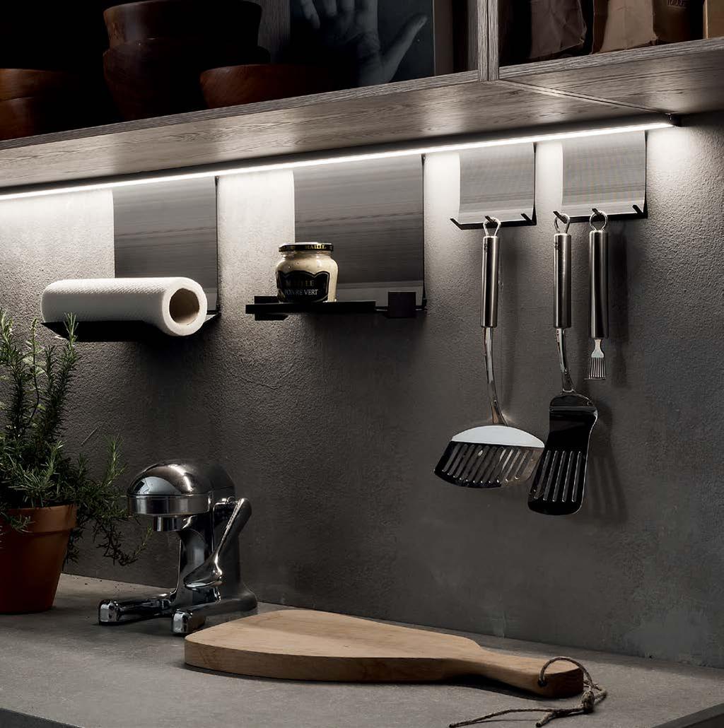 Easy led - Soluzioni Cucina Easy led- Kitchen Solution Barra Bar Accessori Premium _ Premium Furniture Accessories Gancio Hook Mensola Shelf Portarotolo Roll holder QUANTITATIVO MINIMO PER LAMPADA /